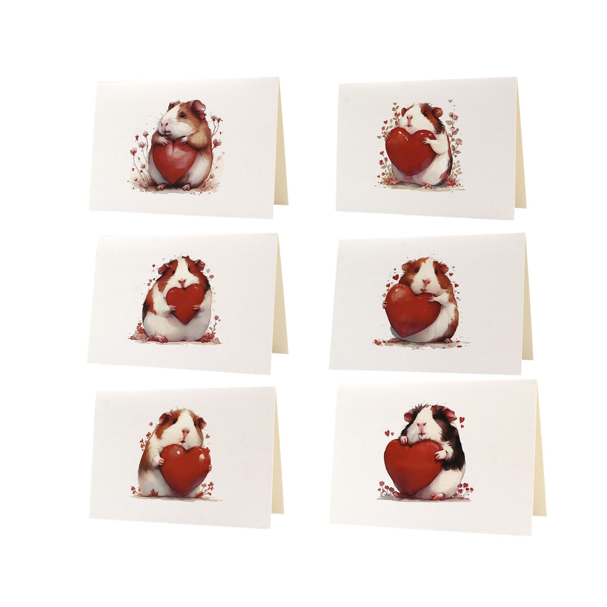 ❤️Folded Card with Guinea Pig & Heart – Random Design (6 variants)