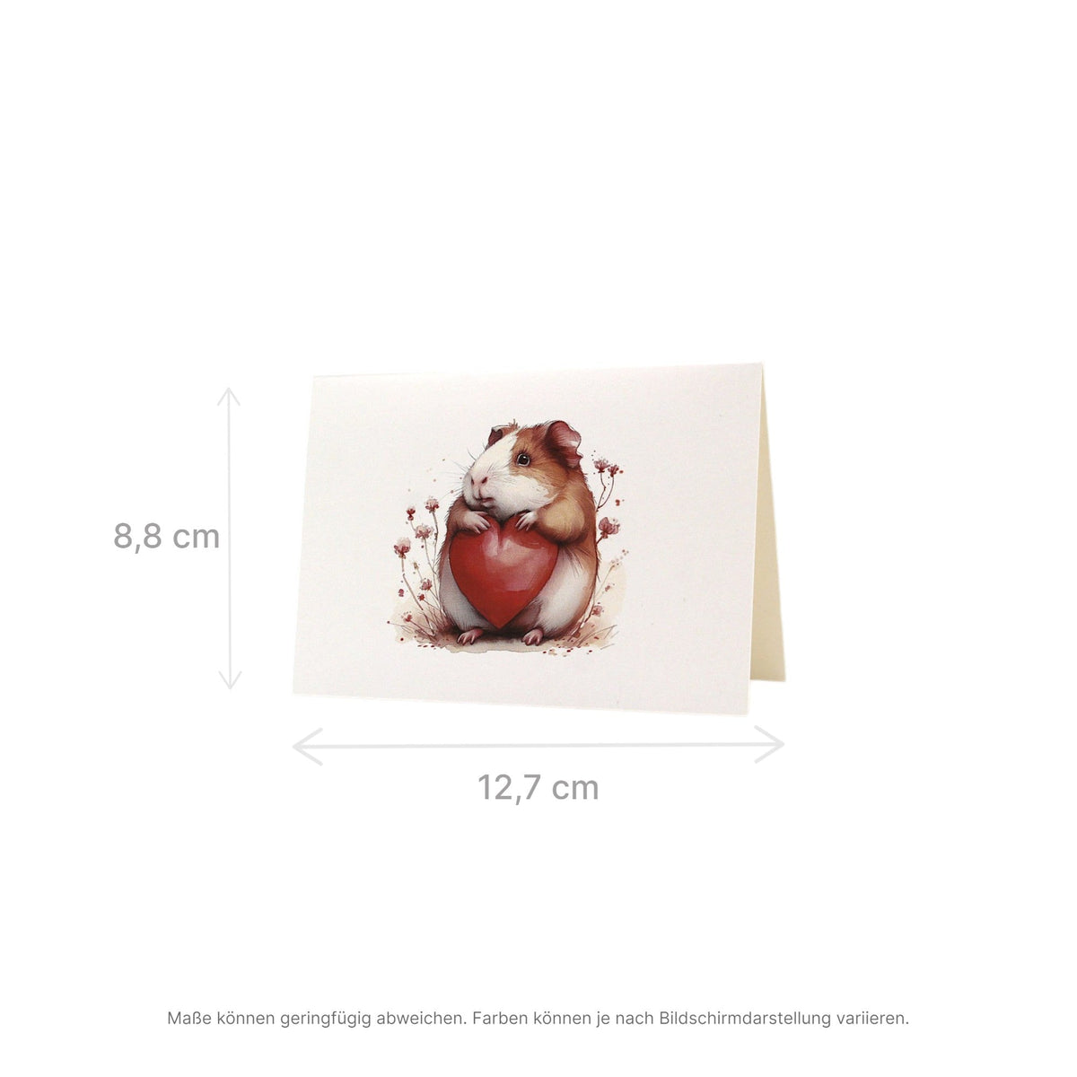 ❤️Folded Card with Guinea Pig & Heart – Random Design (6 variants)