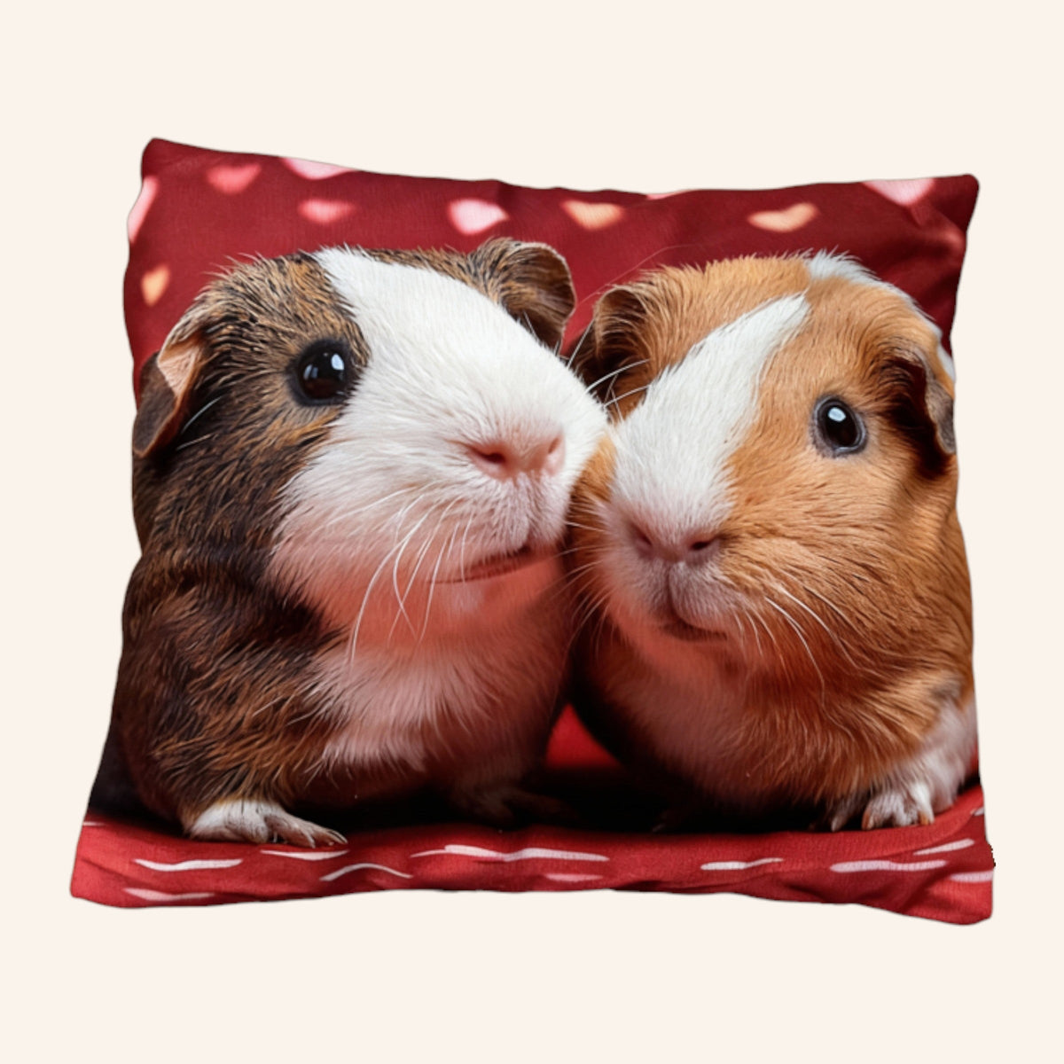 ❤️ Kissen „Meeri-Liebe“ – Kuschelnde Meerschweinchen für dein Zuhause