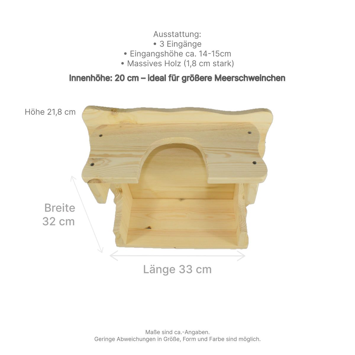 Handgefertigtes Farmhaus aus Holz mit stabilem Dach für Kleintiere