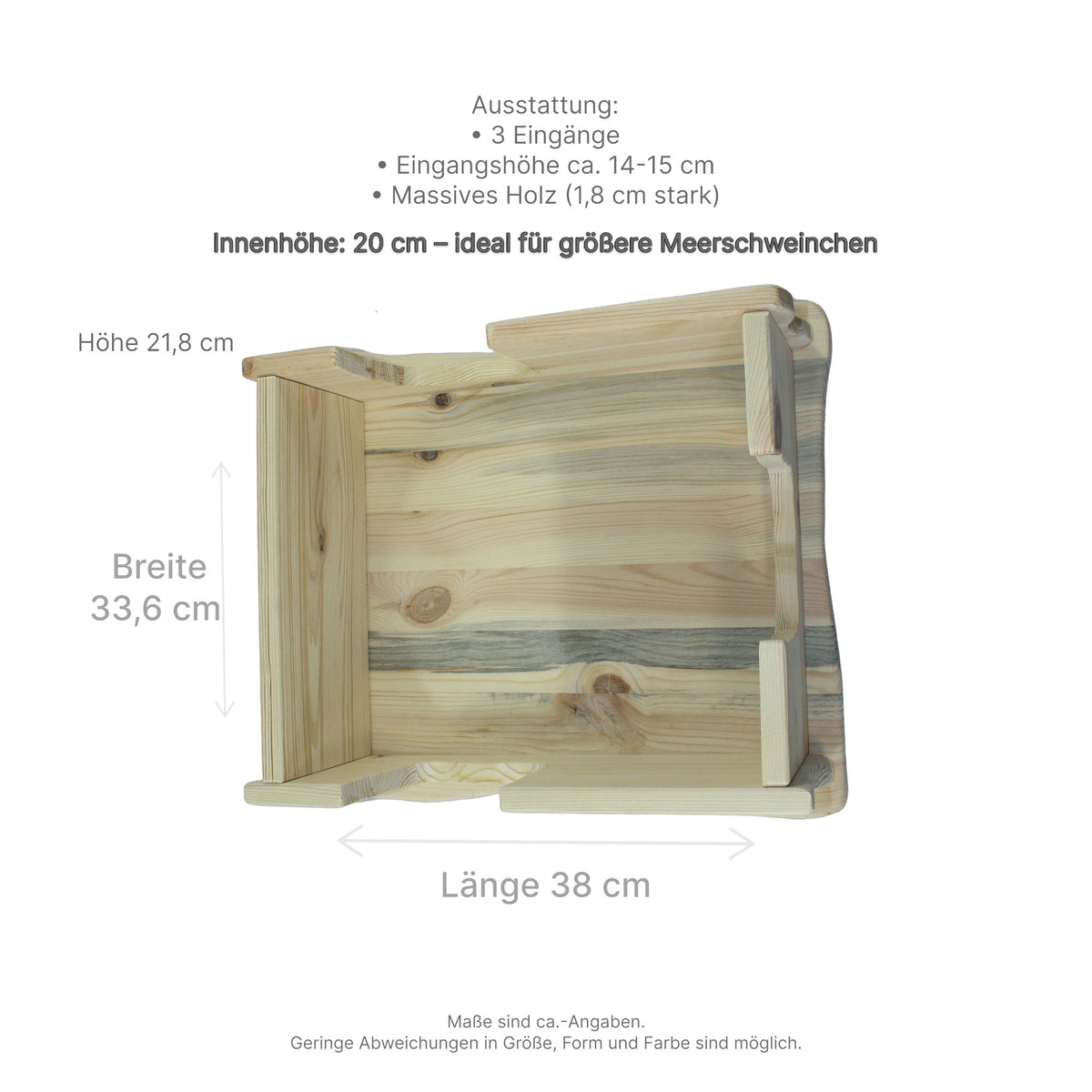 Handgefertigtes Farmhaus aus Holz mit stabilem Dach für Kleintiere