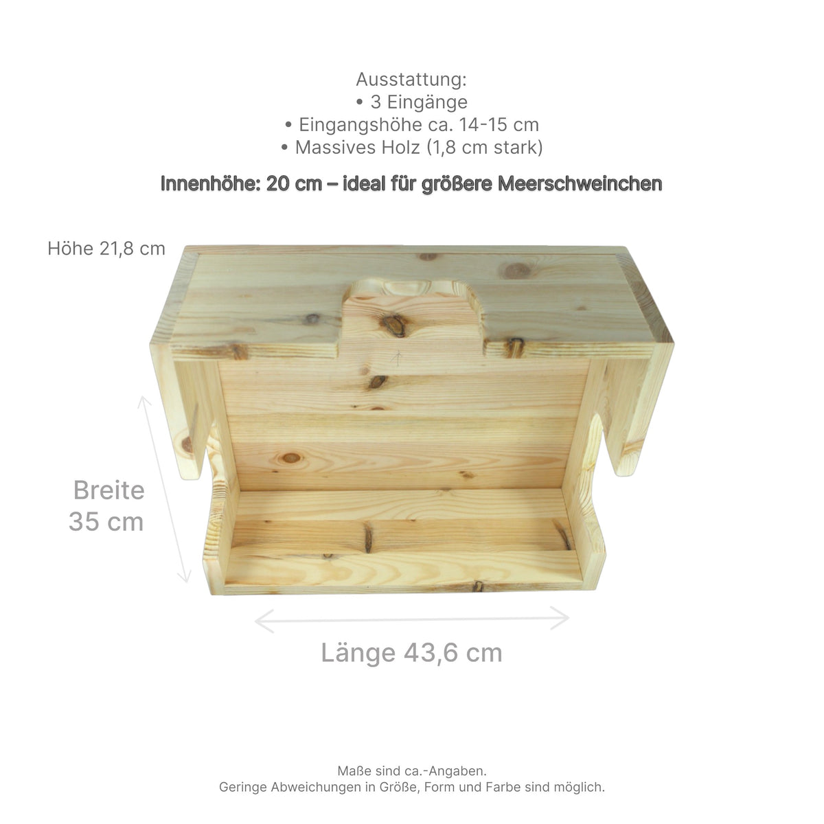 Handgefertigtes Farmhaus aus Holz mit stabilem Dach für Kleintiere