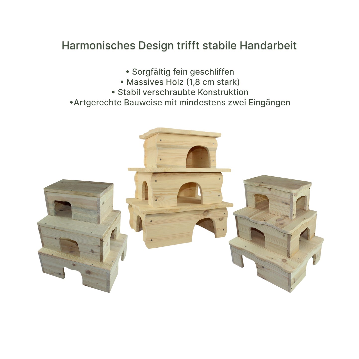 Stabile Holzbauweise des Farmhauses mit erhöhtem Liegebereich