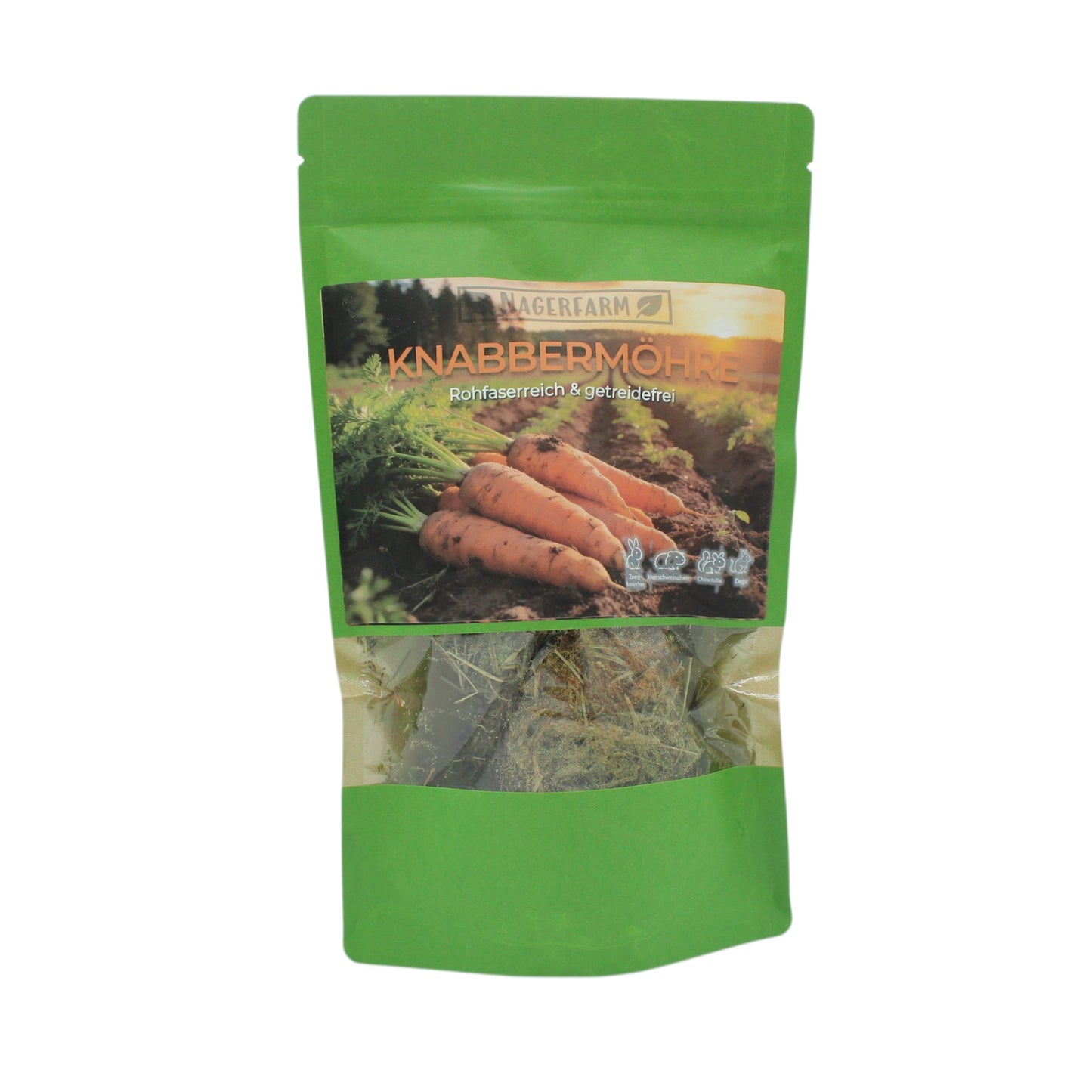 Crunchy Carrot – High-fiber chewing activity for small animals