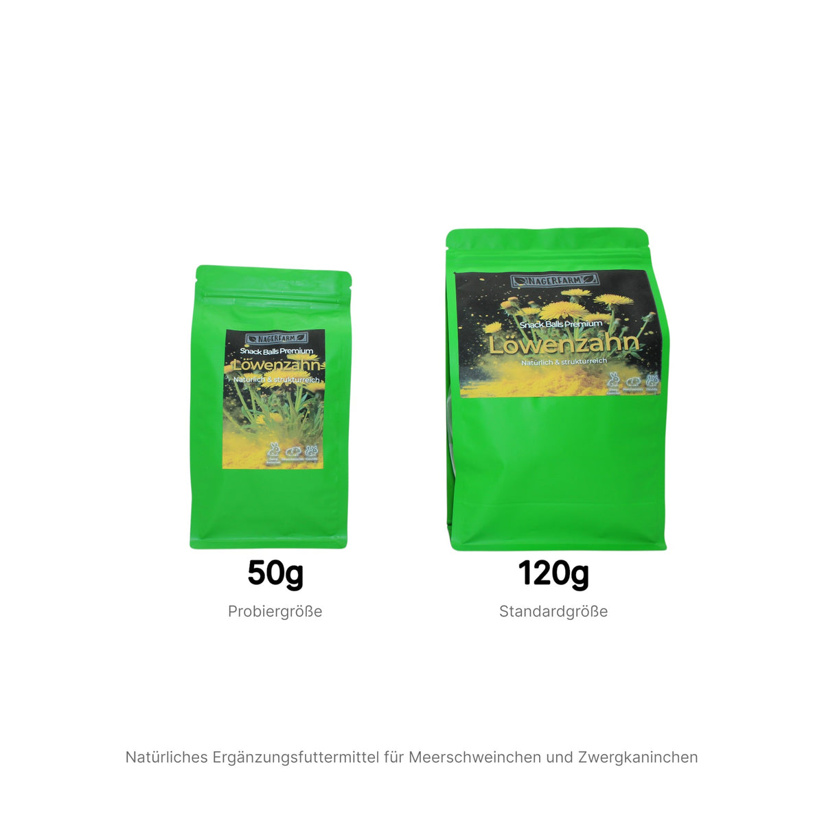 Snack Balls Premium Löwenzahn – Heu-Snack für Meerschweinchen & Kaninchen