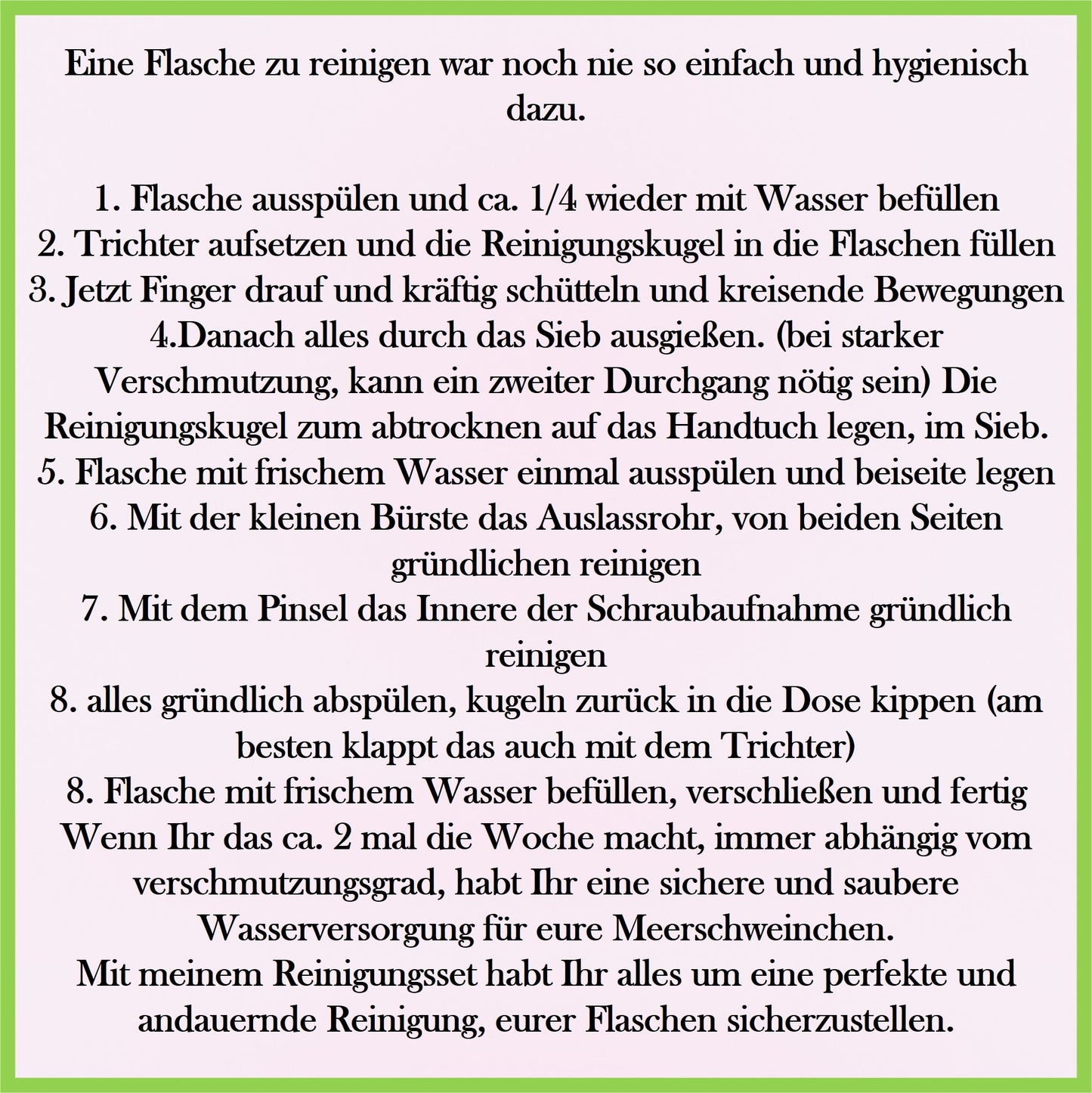 Reinigungsset für Trinkflaschen - Nagerfarm