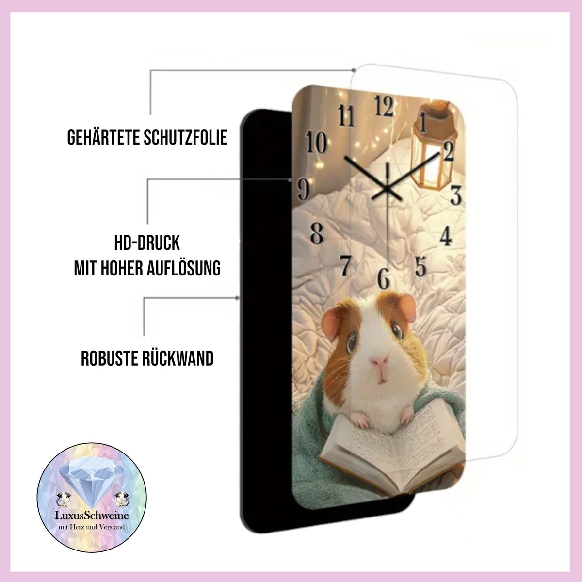 🕰️ Wall Clock "Reading Time" – Charming Clock for Your Home