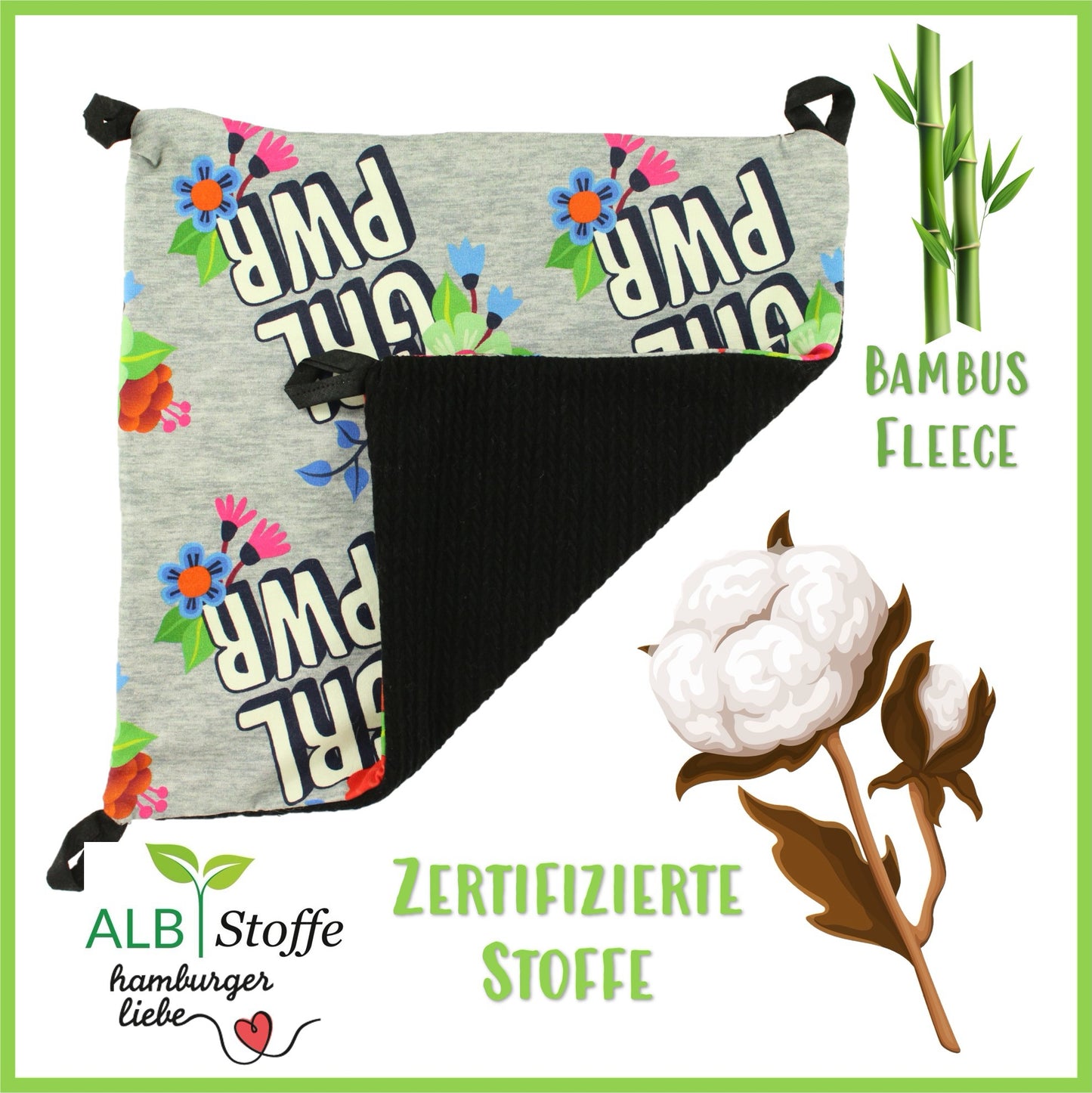Bio Hängematte - Girl Power - Grau - Nagerfarm