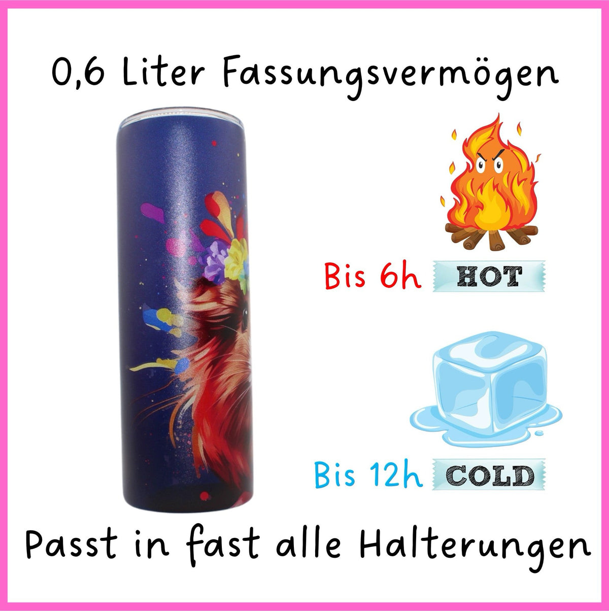 🎂 Trinkflasche „Geburtstags-Meeri“ – süßer Becher für jeden Tag