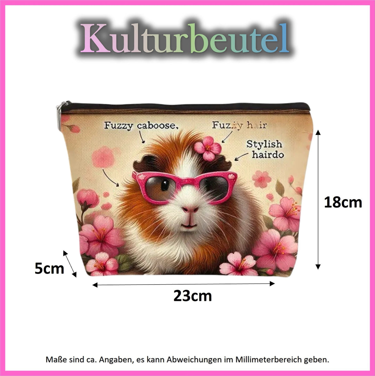 ☀️👜 "Sunny" toiletry bag – guinea pig style for your everyday life!