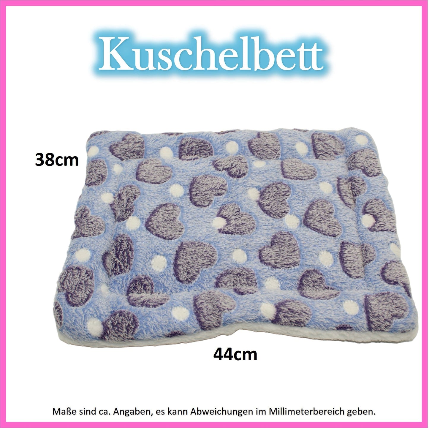π Cuddly Bed β Hearts Blue