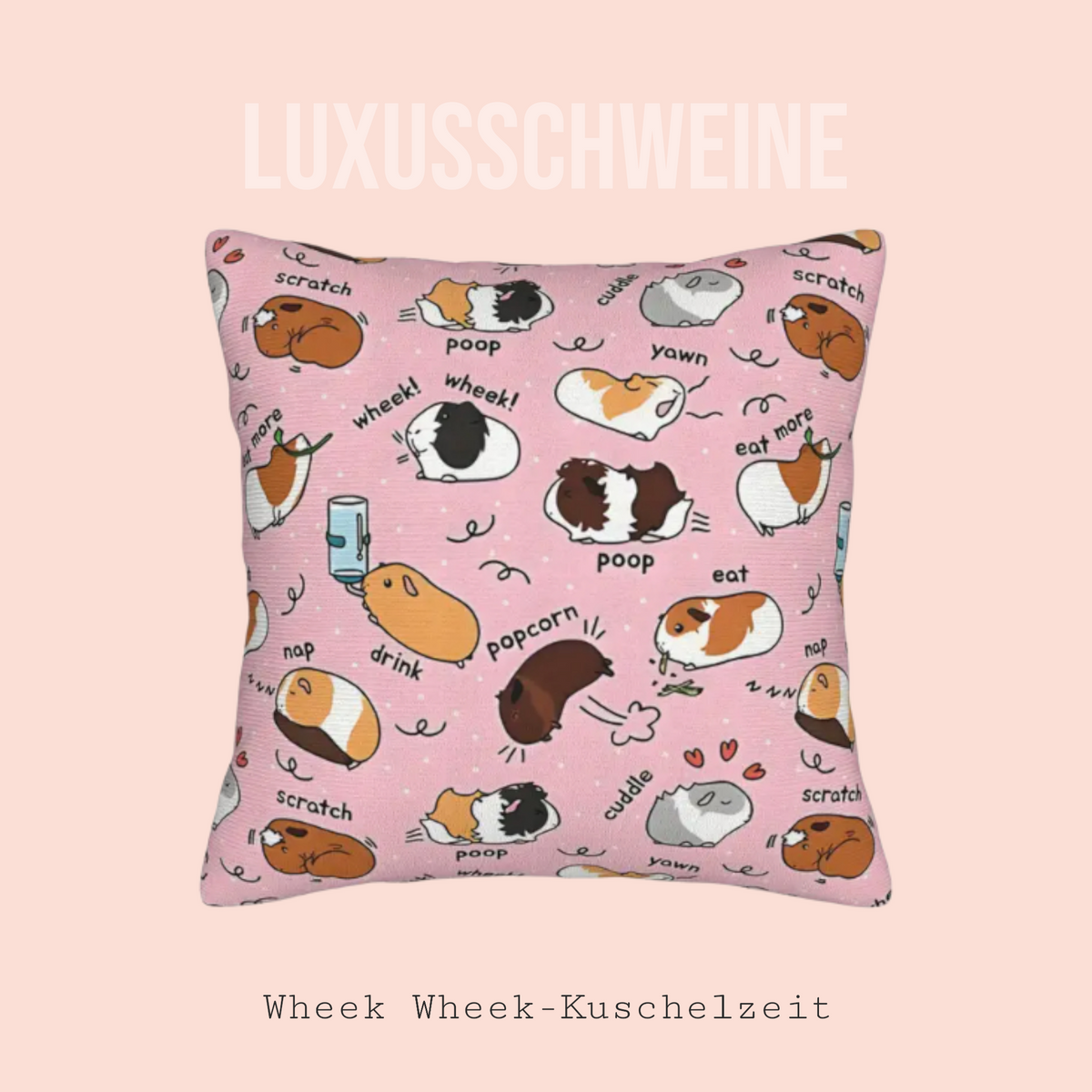 🛋️ Kissen „Meeri Poop Rosa“ – Der humorvolle Hingucker für dein Zuhause