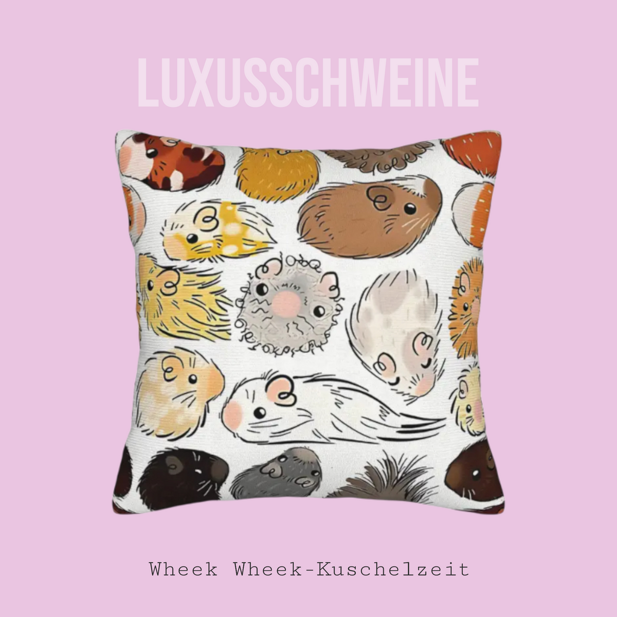 🛋️ Kissen „Comic Meeris“ – Kuscheliges Highlight für dich & deine Fellnasen