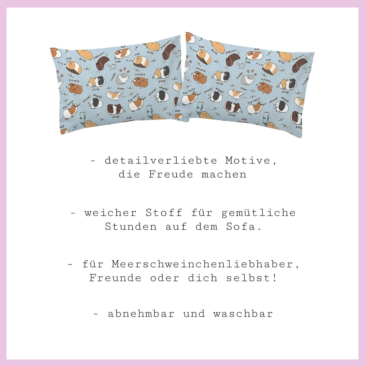 🛋️ Kissen „Meeri Poop Blau“ Länglich – Der humorvolle Hingucker für dein Zuhause