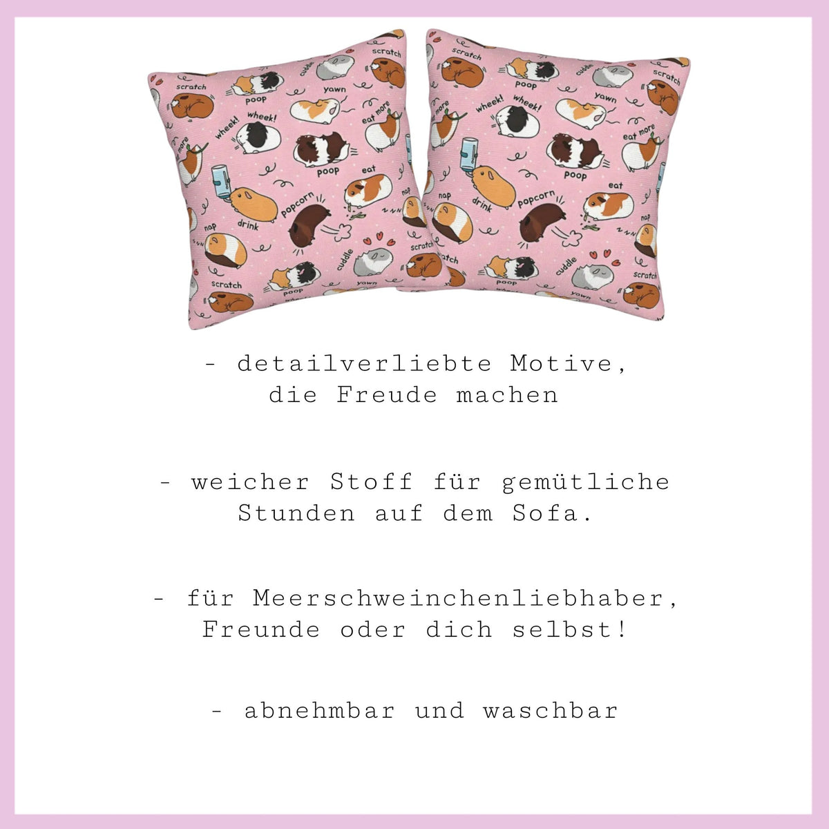 🛋️ Kissen „Meeri Poop Rosa“ – Der humorvolle Hingucker für dein Zuhause