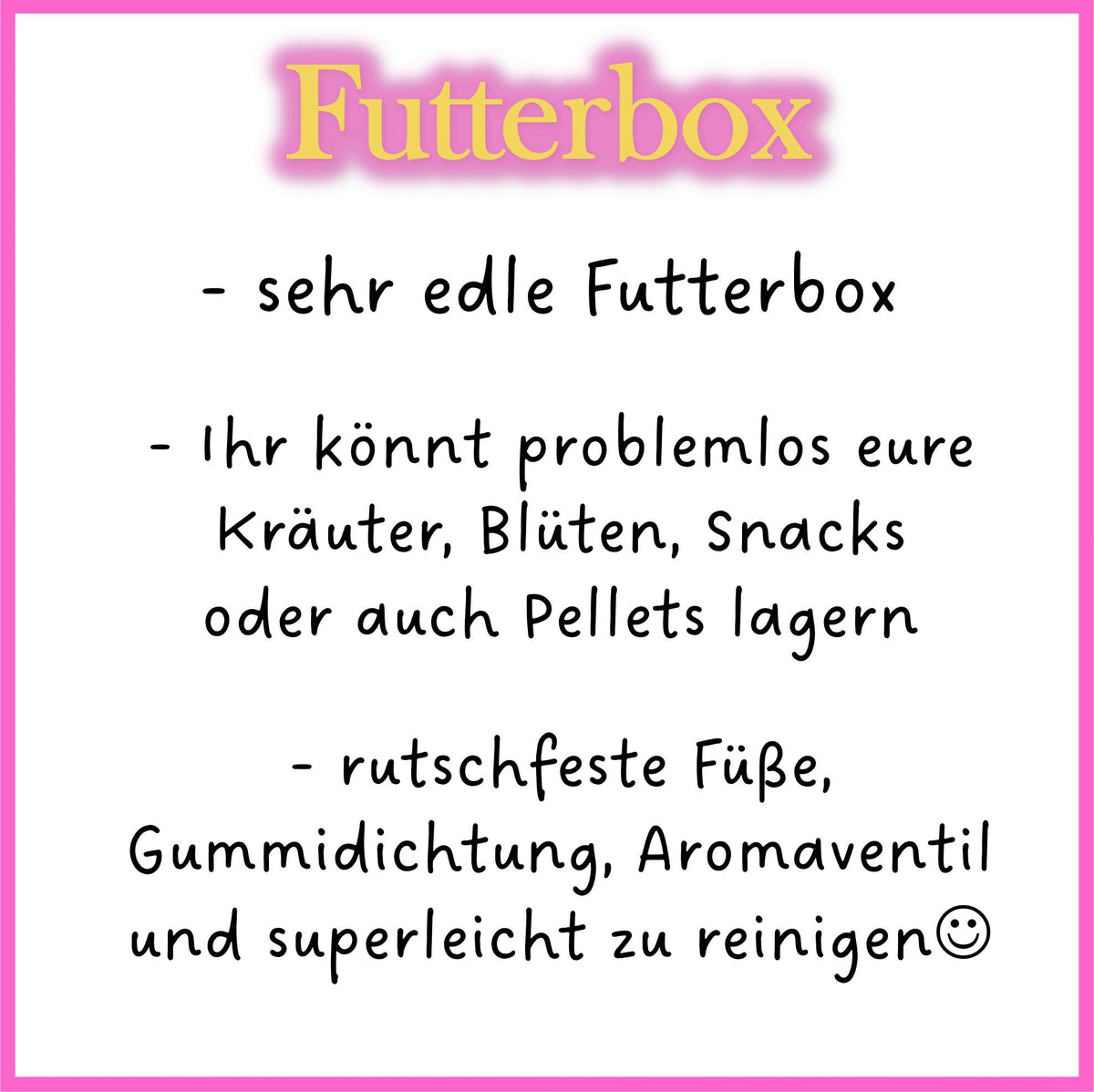 🐹🌟 Futterbox – Ein Hauch von Luxus für dein Futterlager!