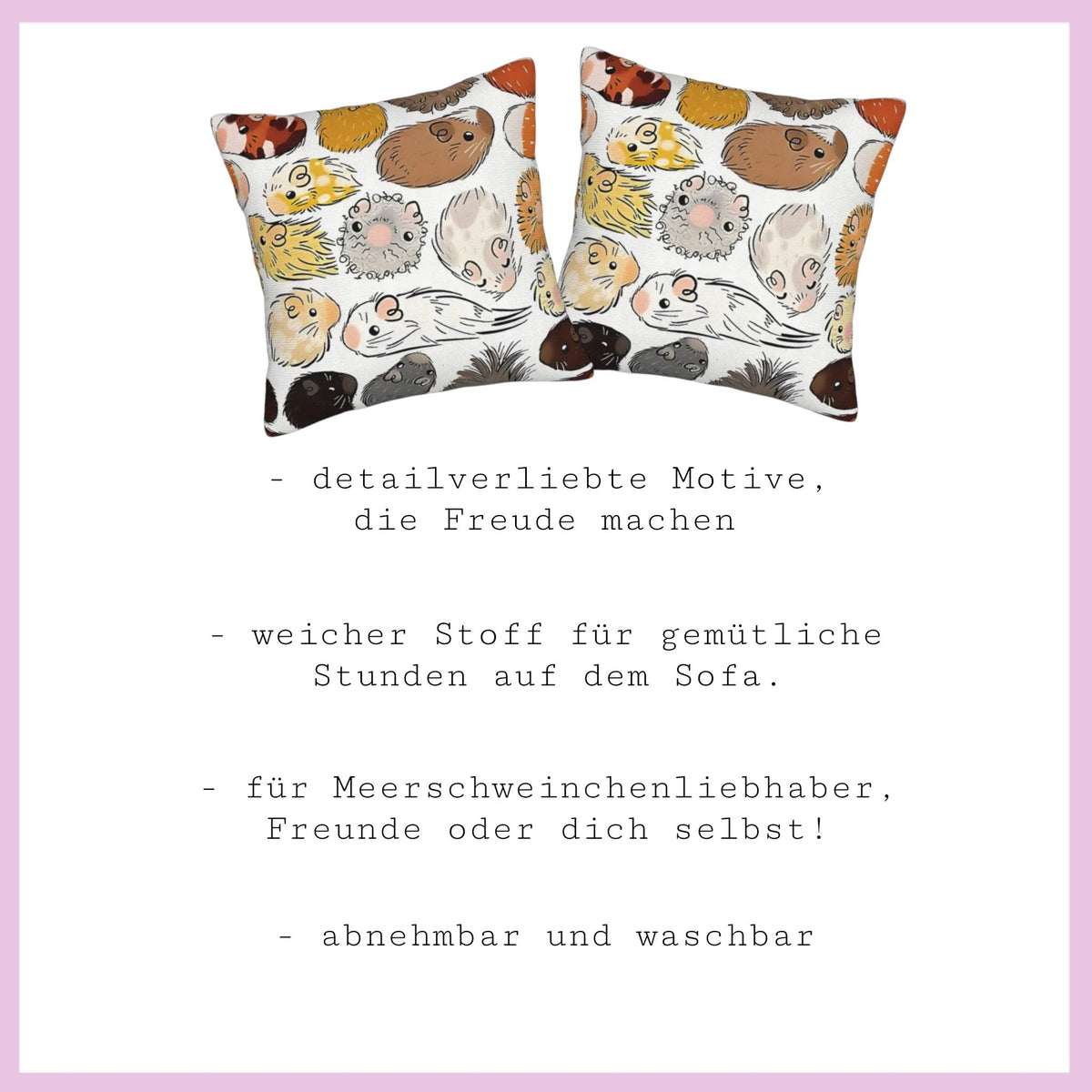 🛋️ Kissen „Comic Meeris“ – Kuscheliges Highlight für dich & deine Fellnasen