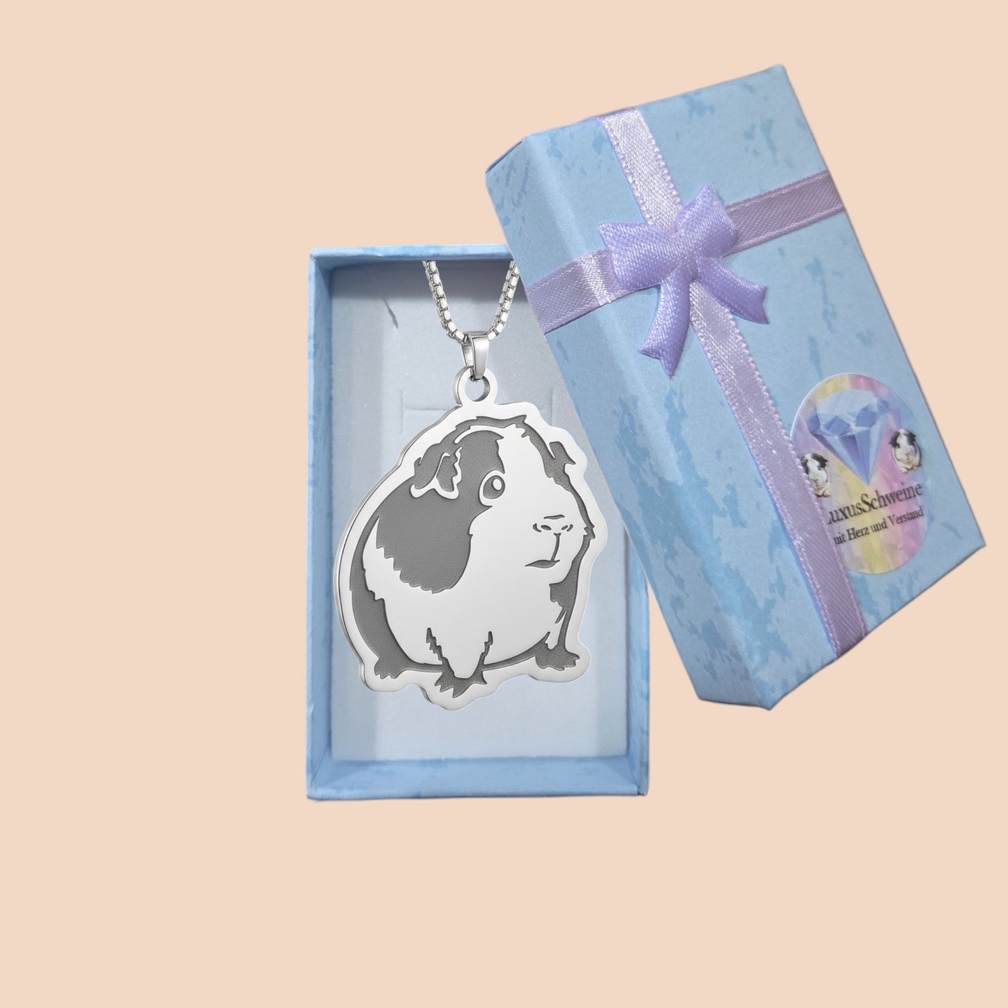 Heartfelt Piece – 🐹 Guinea Pig Necklace "Lovely Meeri" 💛 in Gold or Silver | Luxusschweine