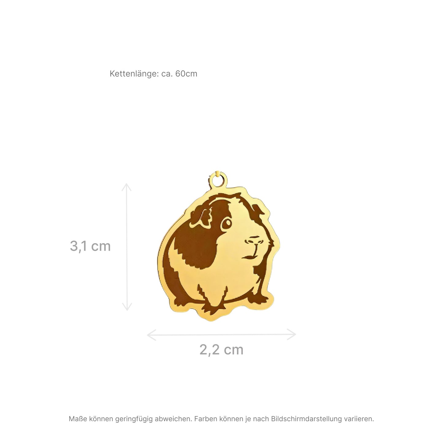 Heartfelt Piece – 🐹 Guinea Pig Necklace "Lovely Meeri" 💛 in Gold or Silver | Luxusschweine
