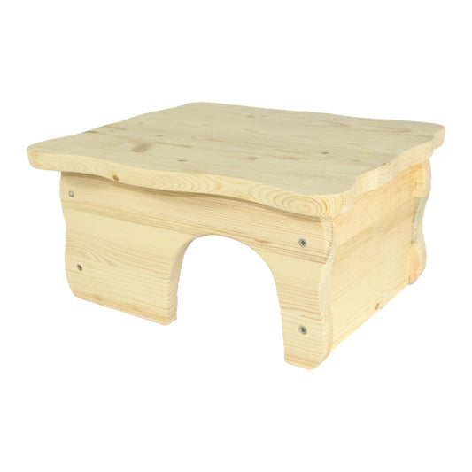 Holz-Farmhaus für Kleintiere als geschützter Rückzugsort