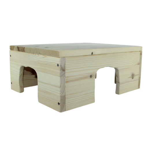 Holz-Farmhaus für Kleintiere als geschützter Rückzugsort