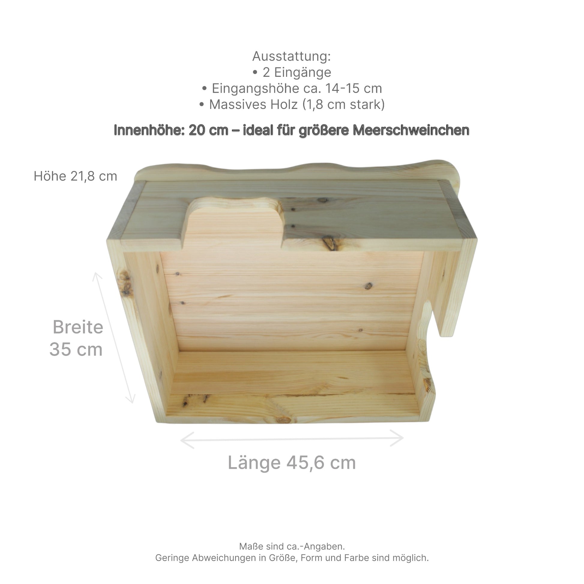 Handgefertigtes Farmhaus aus Holz mit stabilem Dach für Kleintiere