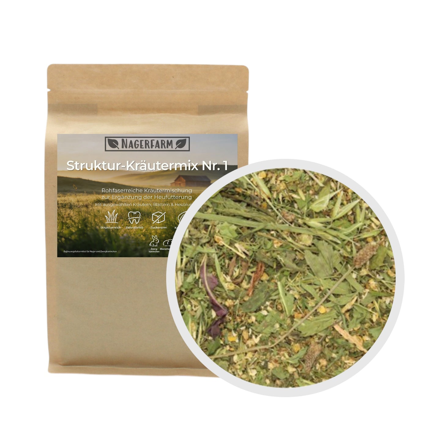 Structure Herbal Mix No. 1 – High-Fiber Herbal Mix for Rodents & Rabbits