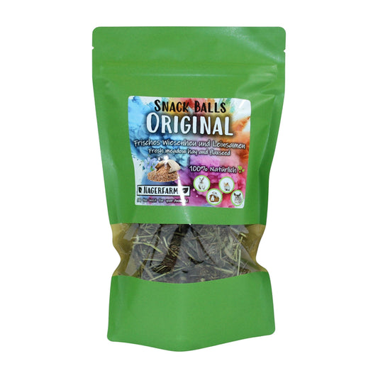 Snack Balls Original – Heu-Snack für Meerschweinchen und Zwergkaninchen, handgeformt und strukturreich