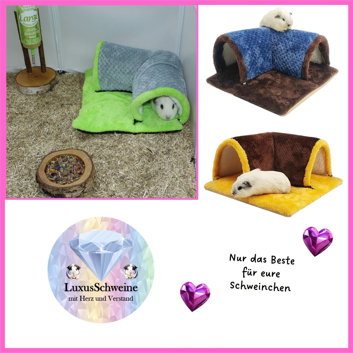 🏰🐹 Corner Tunnel for Guinea Pigs – Cuddly Hideout with Style!