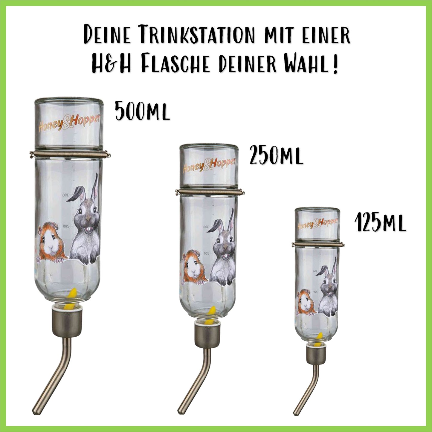Trinkstation mit H&H Trinkflasche - Nagerfarm