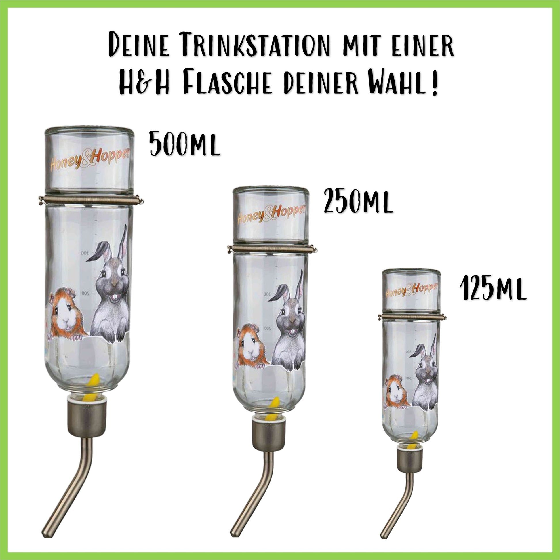 Trinkstation mit H&H Trinkflasche - Nagerfarm
