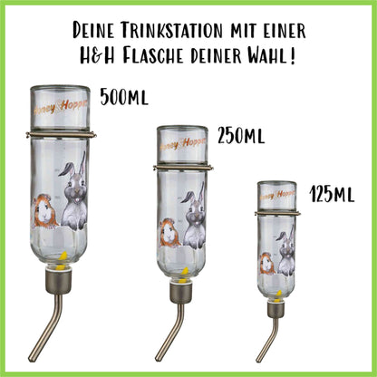 Trinkstation mit H&H Trinkflasche - Nagerfarm