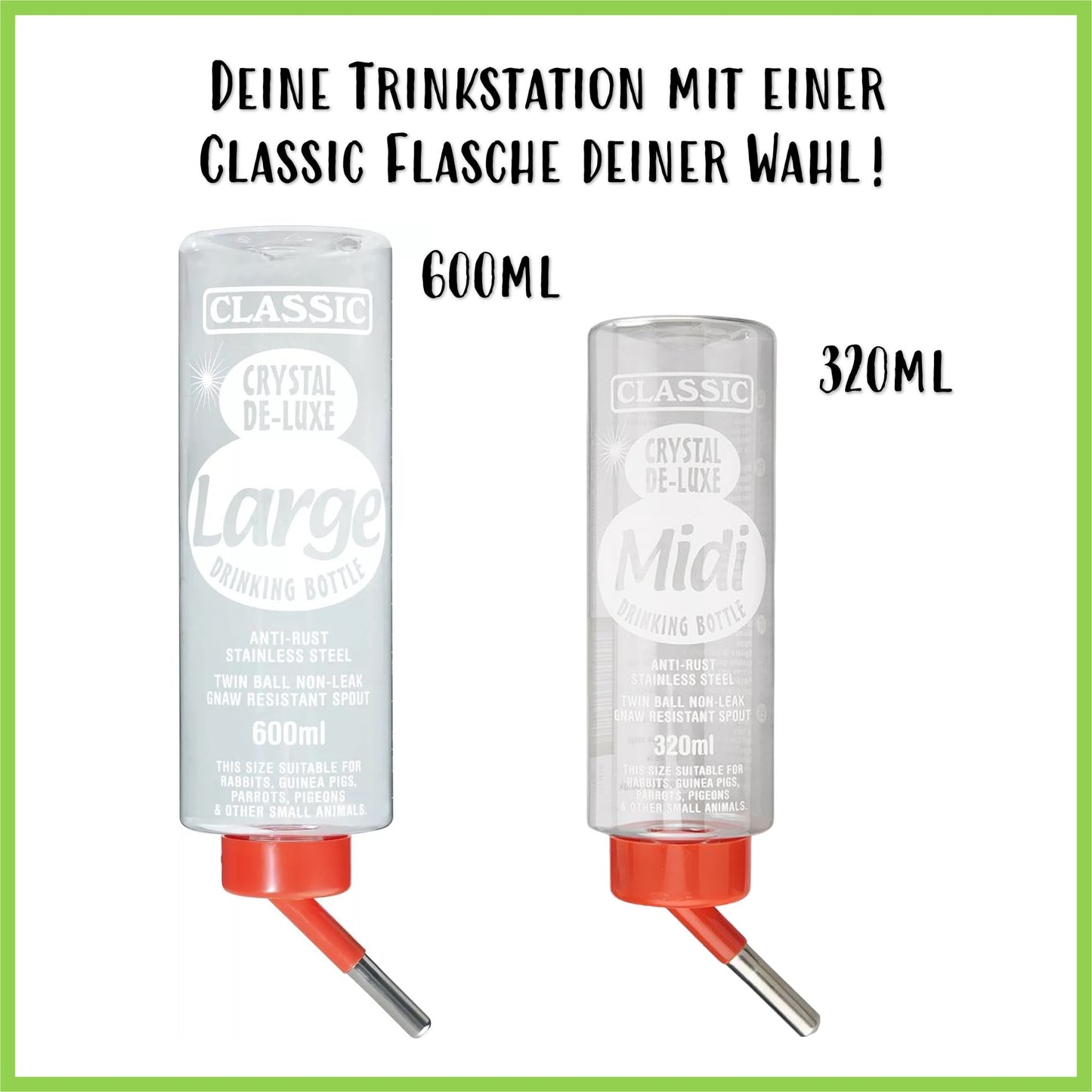 Trinkstation mit Trinkflasche Classic - Nagerfarm