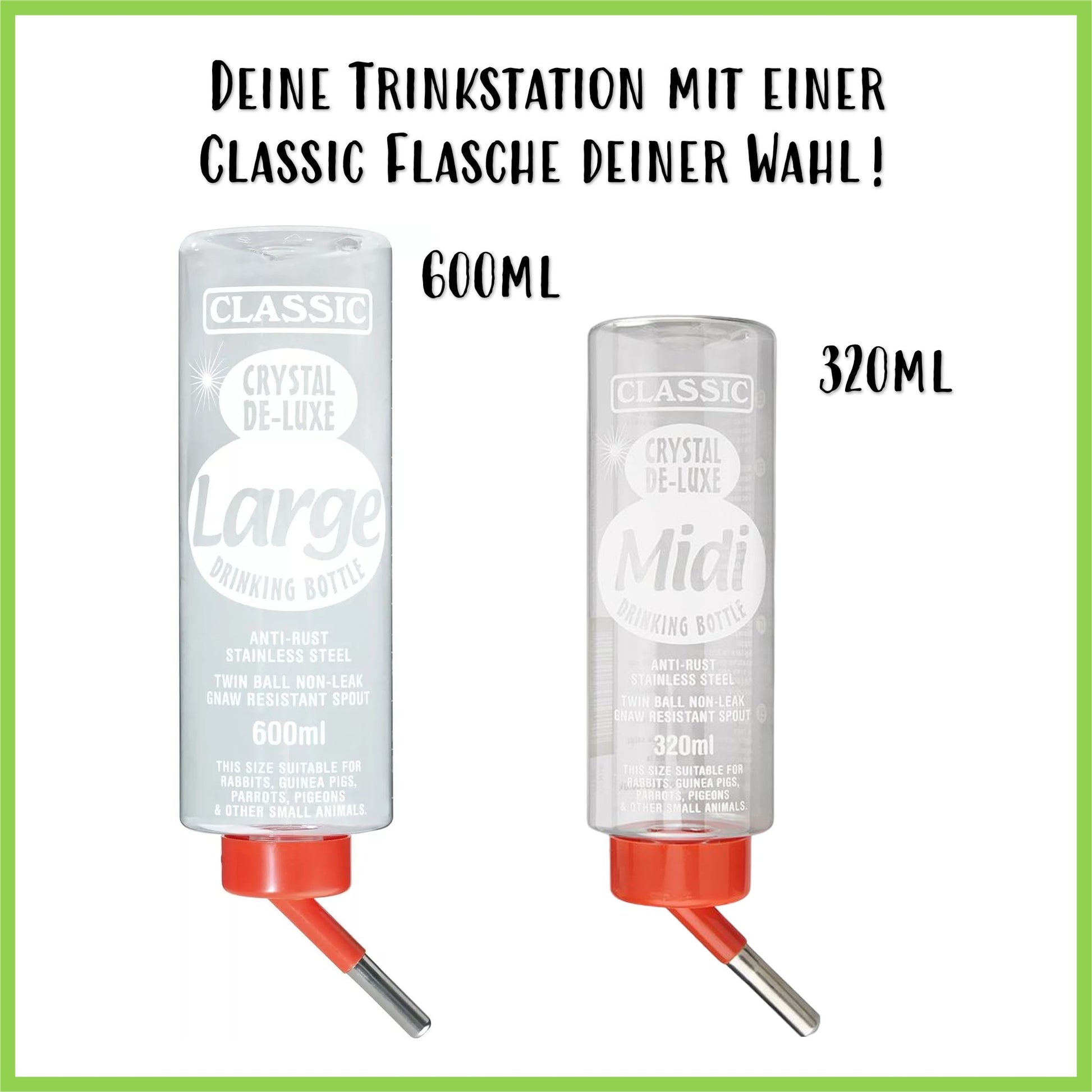 Trinkstation mit Trinkflasche Classic - Nagerfarm