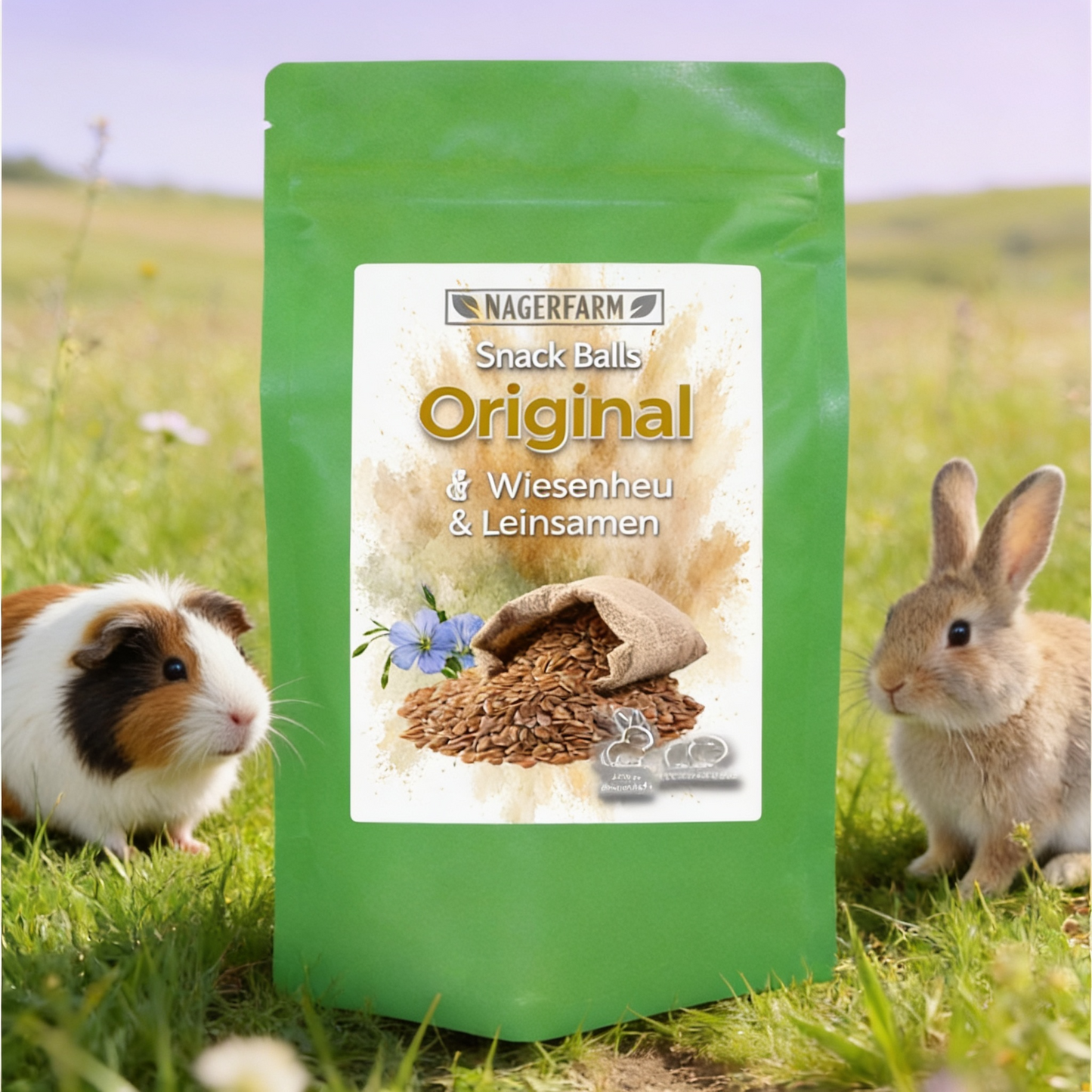 Snack Balls Original – Natürlicher Heu-Snack für Meerschweinchen & Zwergkaninchen