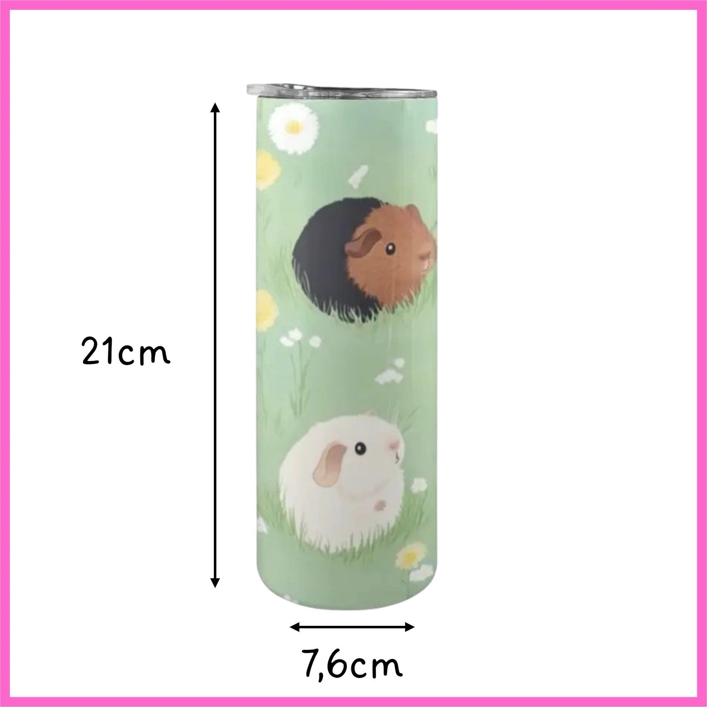 🌼 Drinking bottle "Meadow Magic with Guinea Pig"