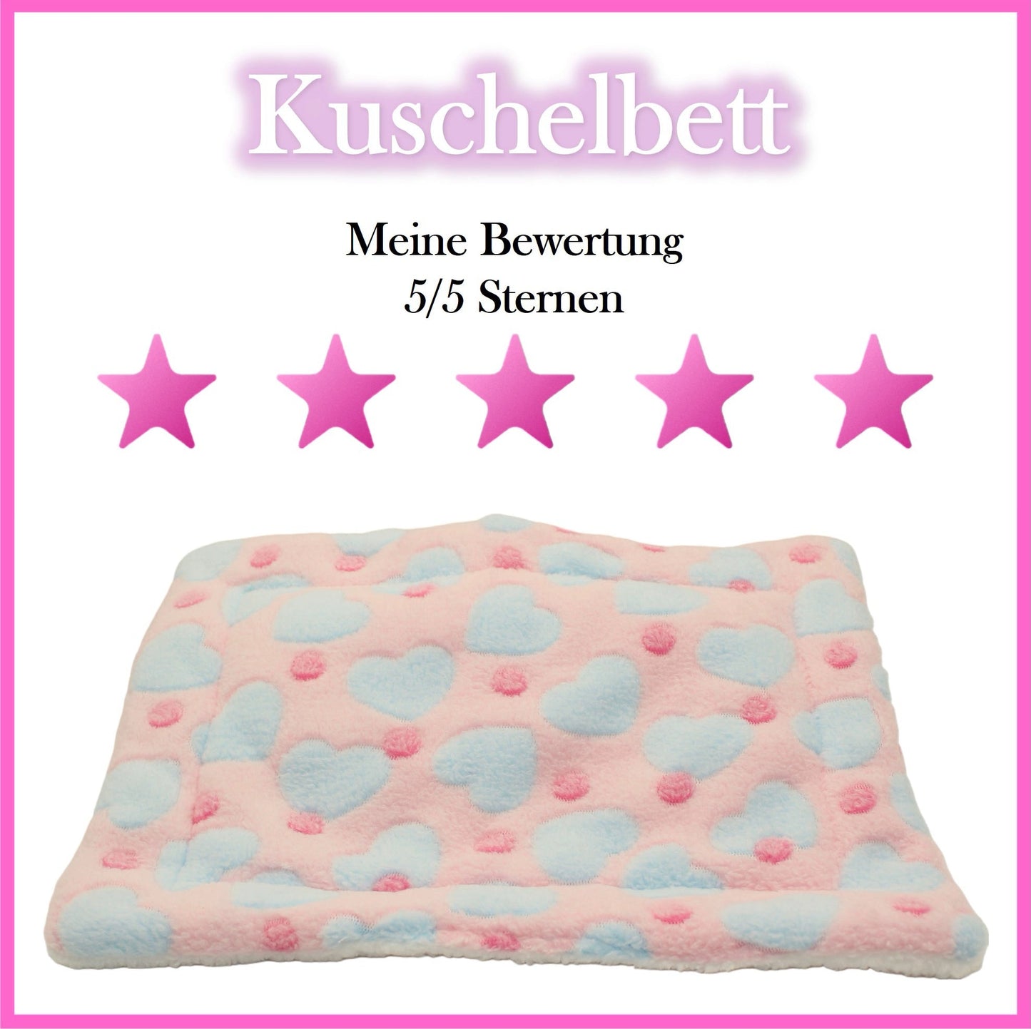 🤍Cuddle Bed - Hearts Pink