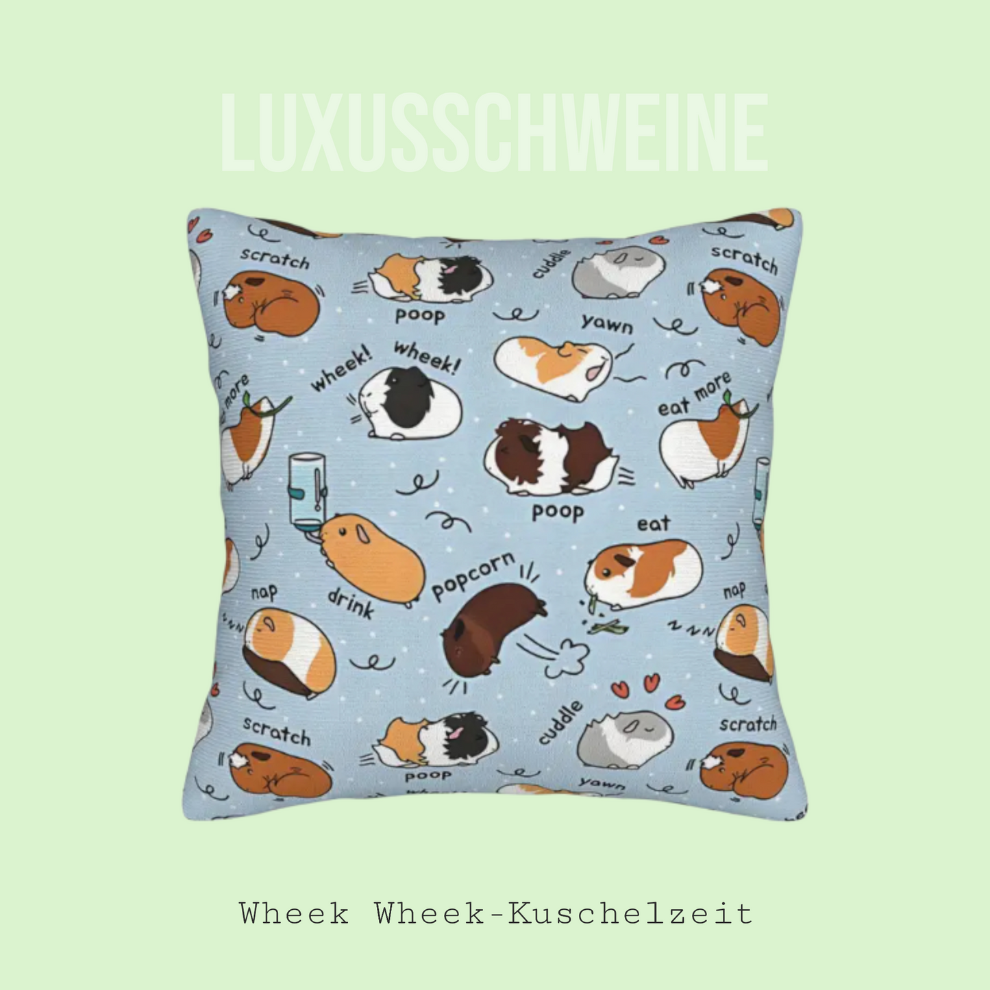 🛋️ Cushion "Meeri Poop Blue" – The humorous eye-catcher for your home