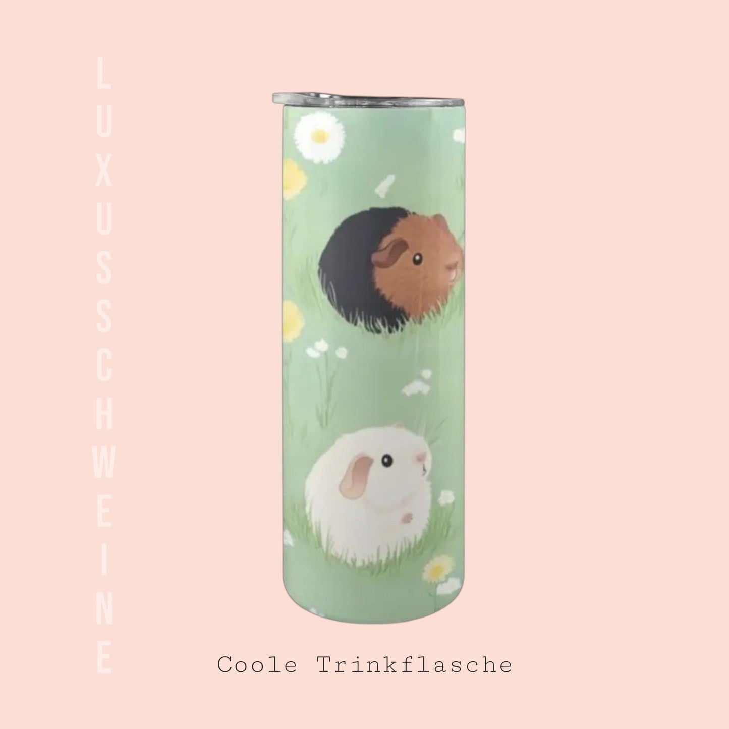 🌼 Drinking bottle "Meadow Magic with Guinea Pig"
