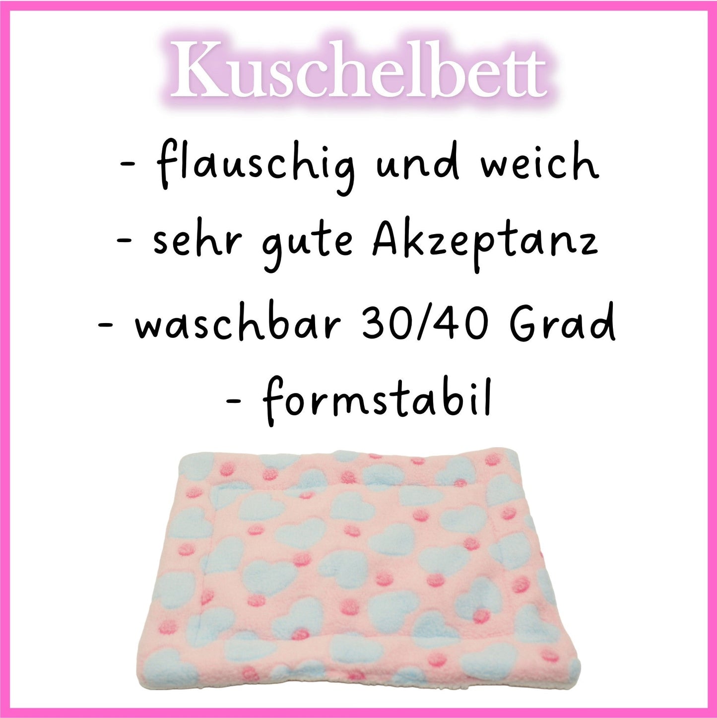 🤍Cuddle Bed - Hearts Pink